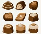 Flat Chocolate Stickers