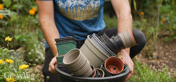 Plastic plant pots