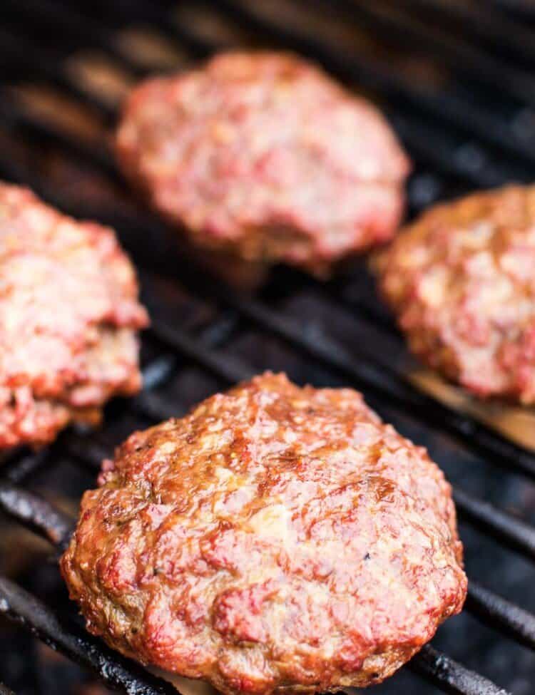 Traeger Burger on pellet grill