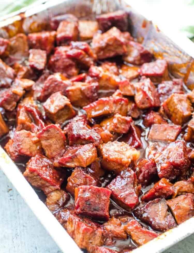 Burnt Ends in foil pan