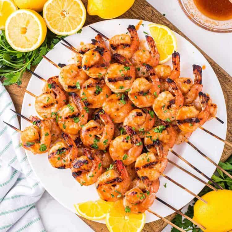 Spicy Grilled Shrimp Skewers square crop