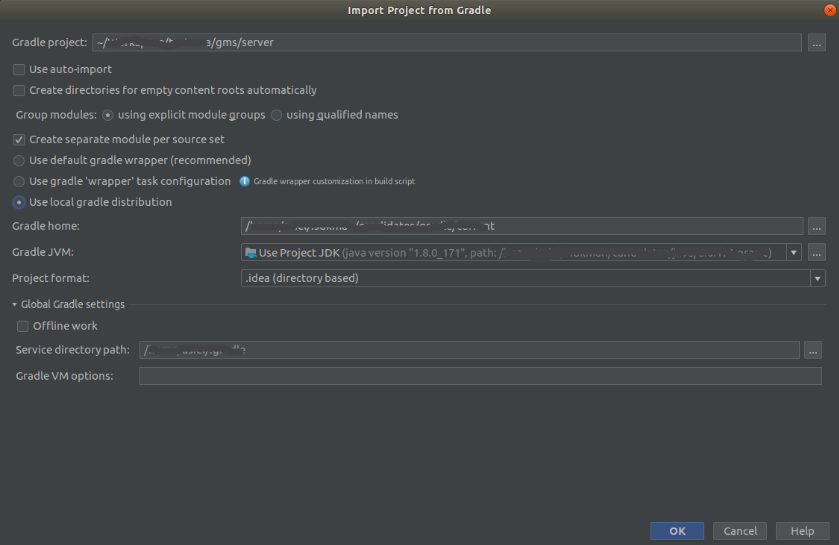 Image: Configure gradle options