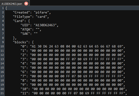 Data from json file