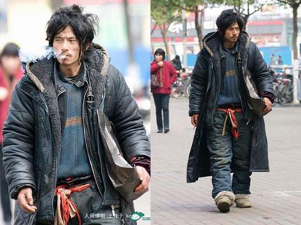 Chinese homeless fashion icon