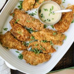 Crispy Chicken with Hot Honey Honey Mustard – Healthyish Foods