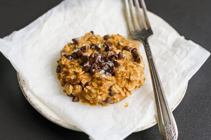 side shot of the flourless Peanut Butter Oatmeal Cookie (Single Serving)