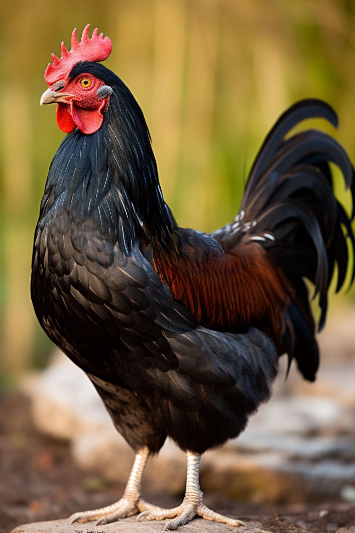 black and copper hen 