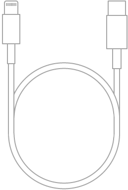 Kabel Lightning ke USB-C.