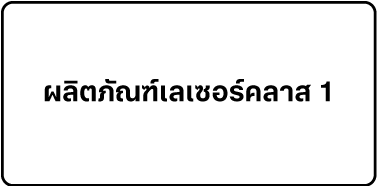 ป้ายที่อ่านว่า “ผลิตภัณฑ์เลเซอร์คลาส 1”