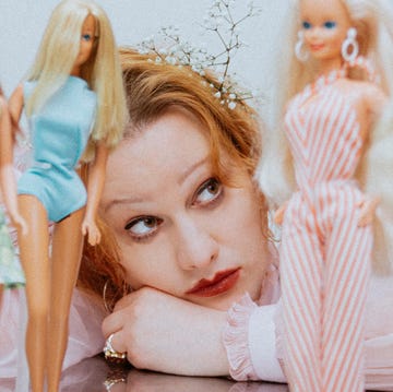 jinkx monsoon amid a sea of barbies