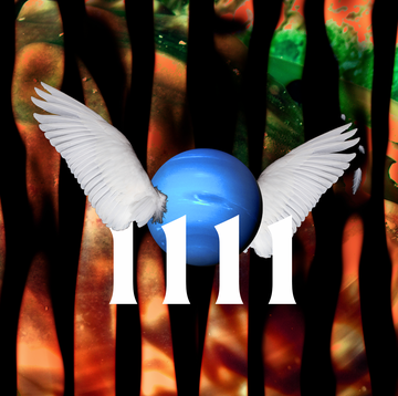 the number 1111 over a winged planet