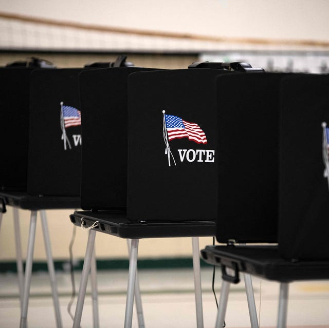 topshot voting booths are seen at glass elementary schools polling station in eagle pass, texas, on november 8, 2022 photo by mark felix afp photo by mark felixafp via getty images