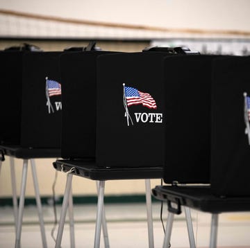 topshot voting booths are seen at glass elementary schools polling station in eagle pass, texas, on november 8, 2022 photo by mark felix afp photo by mark felixafp via getty images