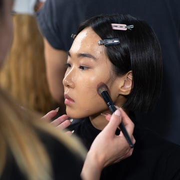 paris, france october 02 editorial use only for non editorial use please seek approval from fashion house a model prepares backstage prior to the shiatzy chen womenswear springsummer 2024 show as part of paris fashion week on october 02, 2023 in paris, france photo by kay paris fernandesgetty images