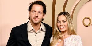 tom ackerley and margot robbie at the 96th oscars nominee luncheon at the beverly hilton on february 12, 2024 in beverly hills, california photo by michael bucknerpenske media via getty images