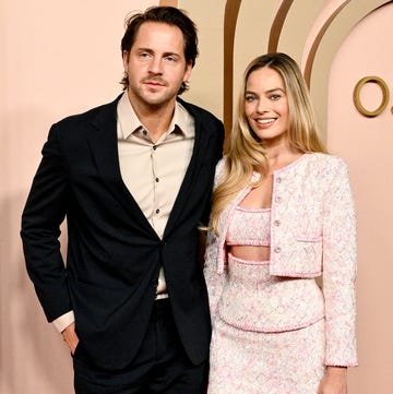 tom ackerley and margot robbie at the 96th oscars nominee luncheon at the beverly hilton on february 12, 2024 in beverly hills, california photo by michael bucknerpenske media via getty images