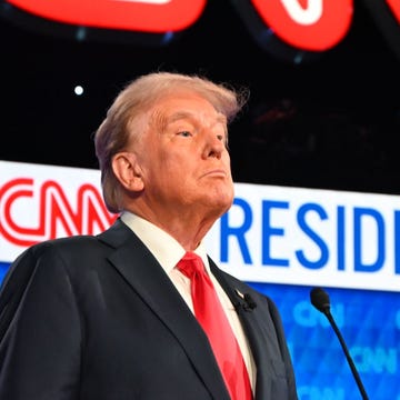 atlanta, georgia, united states june 27 president of the united states joe biden and former president donald trump participate in the first presidential debate at cnn studios in atlanta, georgia, united states on june 27, 2024 photo by kyle mazzaanadolu via getty images