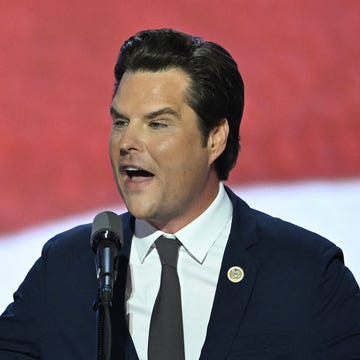 us representative matt gaetz, republican of florida, speaks during the third day of the 2024 republican national convention at the fiserv forum in milwaukee, wisconsin, on july 17, 2024 days after he survived an assassination attempt donald trump won formal nomination as the republican presidential candidate and picked ohio us senator jd vance for running mate photo by andrew caballero reynolds afp photo by andrew caballero reynoldsafp via getty images