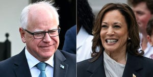 combo this combination of pictures created on august 2, 2024, shows us vice president kamala harris in washington, dc on july 22, 2024, and governor of minnesota tim walz in washington, dc, july 3, 2024 harris named walz as her running mate on august 6, 2024, us media reported, as the vice president prepares to take on republican donald trump in novembers us election photo by jim watson and chris kleponis afp photo by jim watsonchris kleponisafp via getty images