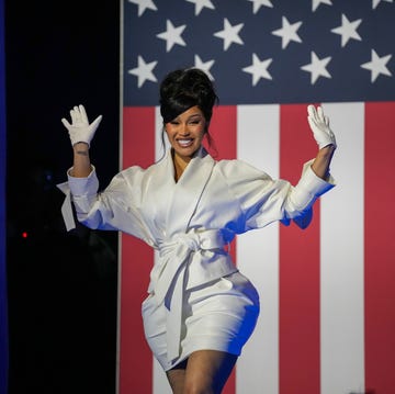 west allis, wisconsin november 01 cardi b arrives during a campaign rally for democratic presidential nominee, us vice president kamala harris at the wisconsin state fair park exposition center on november 1, 2024 in west allis, wisconsin with four days until election day, vice president kamala harris is campaigning in wisconsin photo by andrew harnikgetty images