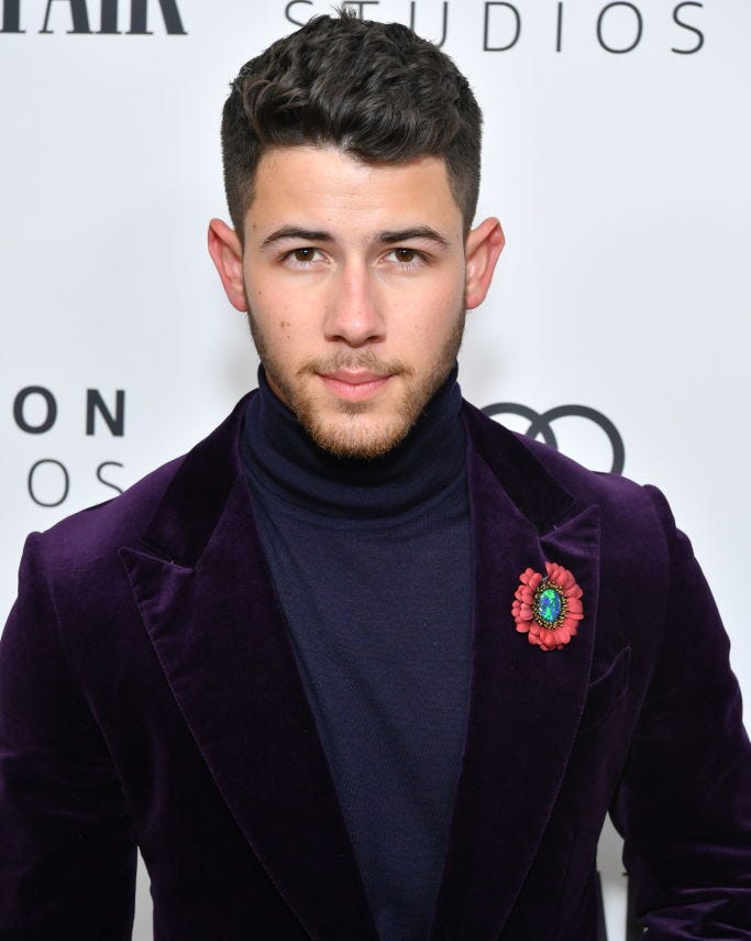 west hollywood, california   january 04 nick jonas attends the vanity fair x amazon studios 2020 awards season celebration at san vicente bungalows on january 04, 2020 in west hollywood, california photo by amy sussmangetty images