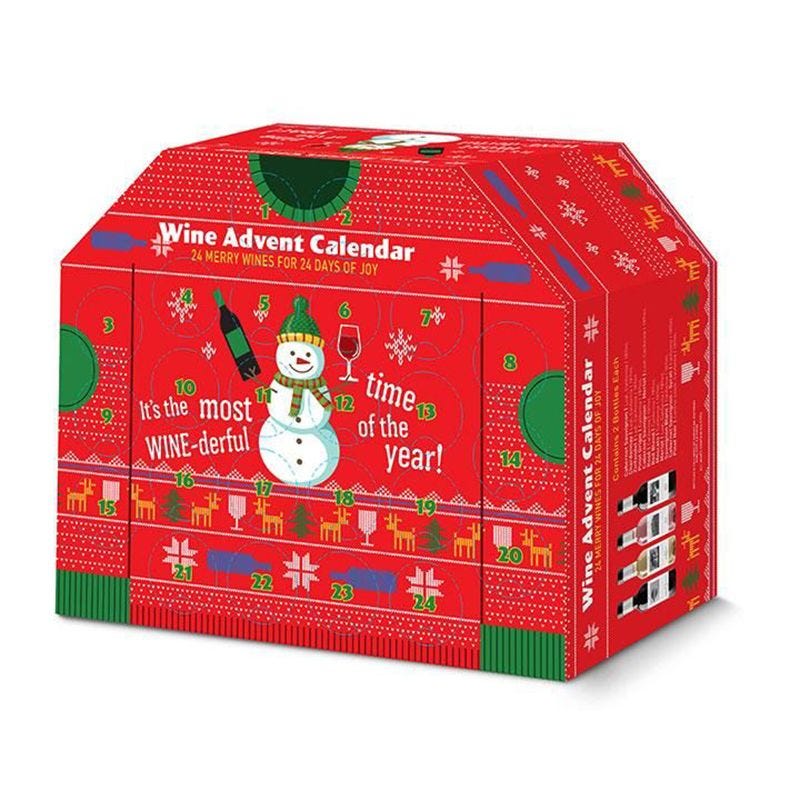 Snowman Sweater Wine Advent Calendar 24 Pack