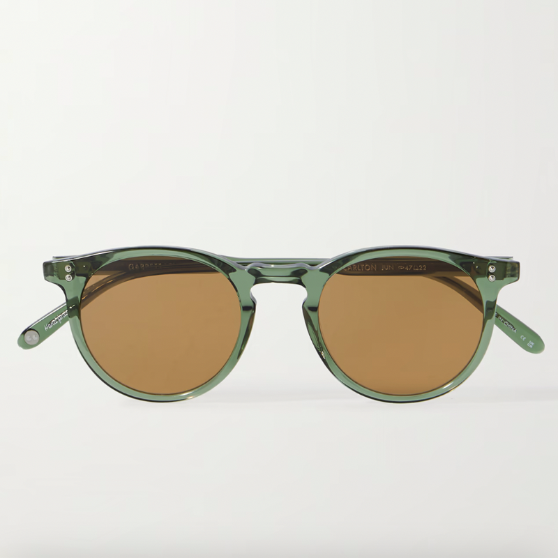 Carlton Sun Round-Frame Acetate Sunglasses