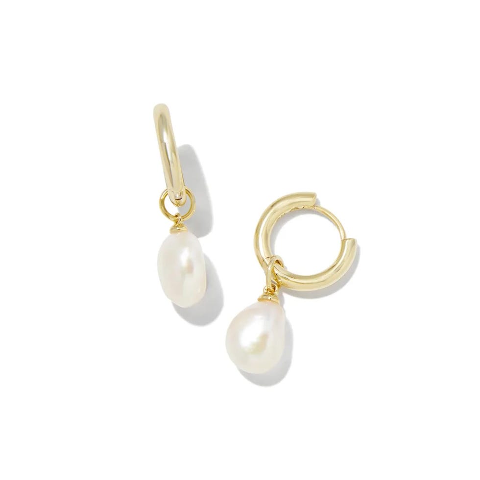 Willa 14k Gold-Plated Pearl Huggie Earrings 