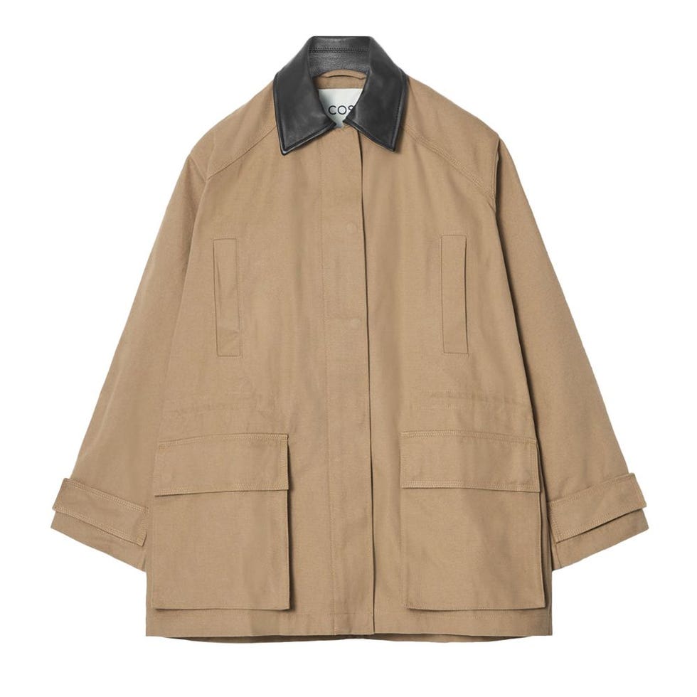 Leather-Collar Field Jacket