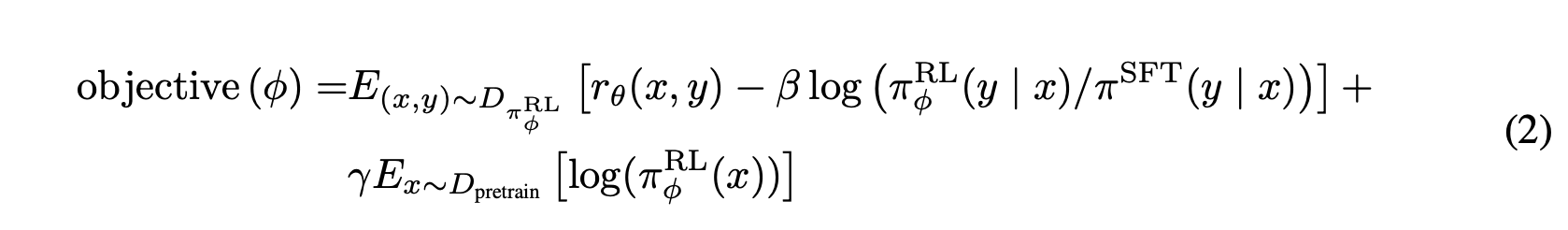 RLHF objective function