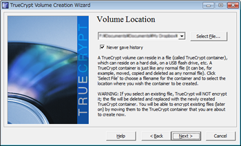 TrueCrypt Setup