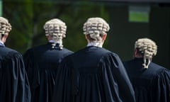 Barristers are seen outside, Supreme Court in Brisbane, October 2019.