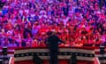 Republican presidential nominee and former President Donald Trump speaks at a campaign event at Nassau Coliseum, New York.