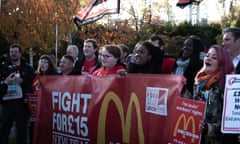 Picket at McDonald’s workers’ strike on 12 November 2019