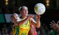 Sophie Garbin of the Diamonds during the Netball Test match between the Australian Diamonds and the England Roses at Adelaide Entertainment Centre Thursday, September 19, 2024. (AAP Image/Turner) NO ARCHIVING, EDITORIAL USE ONLY