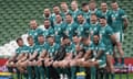 An Ireland team group photo during the team run at the Aviva Stadium on Thursday 7 November