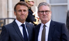 Keir Starmer (right) met the French president, Emmanuel Macron, for talks in Paris on Friday.