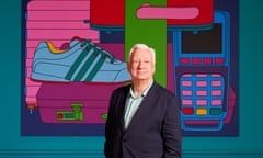 Michael Craig-Martin photographed at the Royal Academy gallery in London for the Observer New Review by Suki Dhanda.