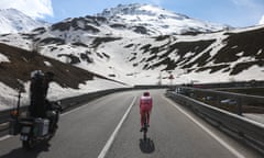 Tadej Pogacar climbs during the 15th stage of the Giro d'Italia.