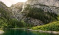 Fly fishing at Granite Lake in the Cabinet Mountain Wilderness in Montana.