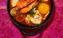 Seji Hong's sundubu jiggae (spicy tofu and seafood stew)