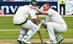 Brett Lee and Andrew Flintoff