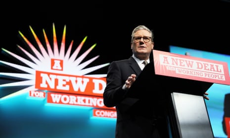 Keir Starmer Speaks at the Trades Union Congress in Brighton on Tuesday.