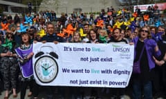 Unison living wage protest, UEA campus, April 2015