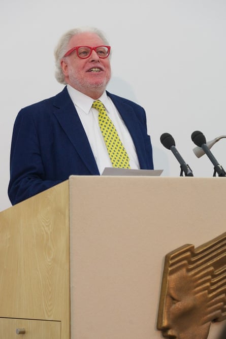 Simon Albury speaking at his Royal Television Society leaving dinner in 2012.