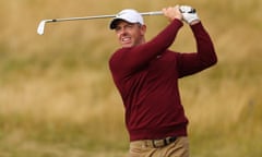 Rory McIlroy plays a golf shot at the Scottish Open.