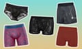 Clockwise from top left: Fleur du Mal lace briefs, D Squared lace boxer briefs, Savage X Fenty chain boxers, Skims boxer briefs, Knobby’s magenta printed boxer briefs