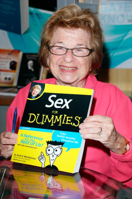 Dr Ruth in 2013 with her book Sex for Dummies.