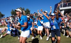 Europe celebrate retaining the Solheim Cup!