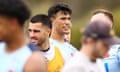 Joseph Suaalii during a Wallabies training session at the AIS in Canberra